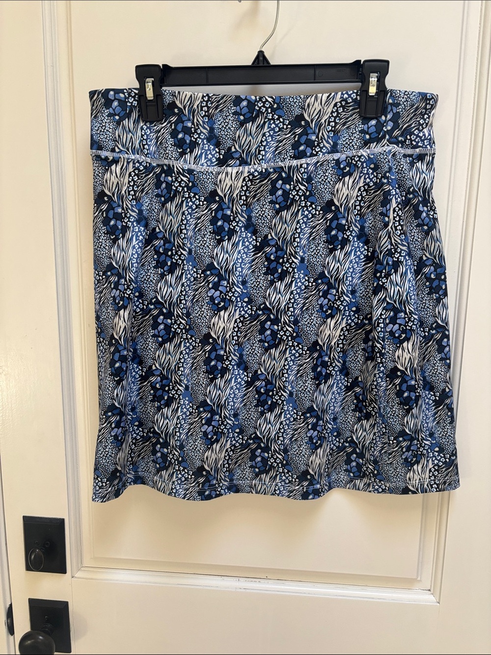Daily Sports Navy, Blue & White Floral-Print Mini Skirt